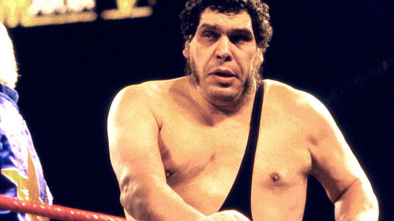Andre The Giant grimaces