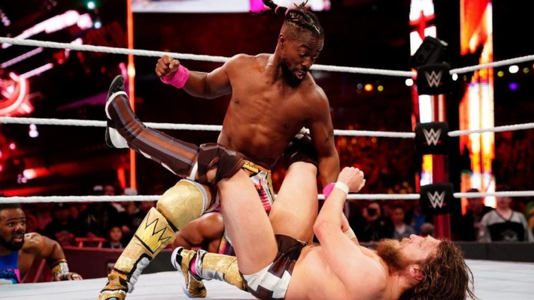 Kofi Kingston and Daniel Bryan at WWE WrestleMania 35