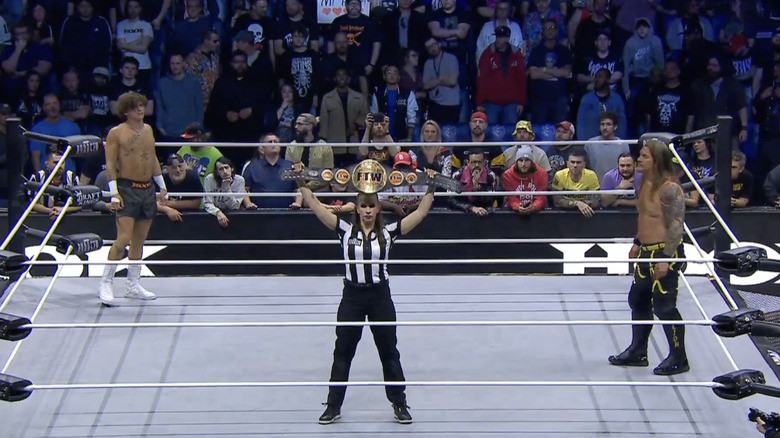 Jericho and HOOK in the ring