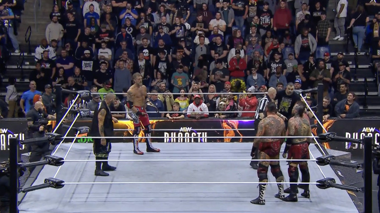 The six men in the ring