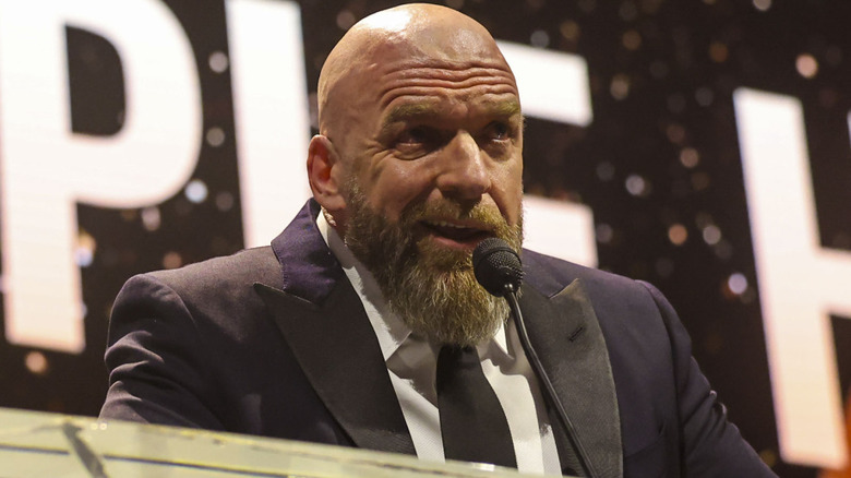 Triple H at the 2025 WWE Hall of Fame Induction Ceremony