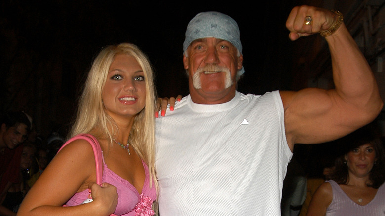 Brooke Hogan and Hulk Hogan posing for a photo