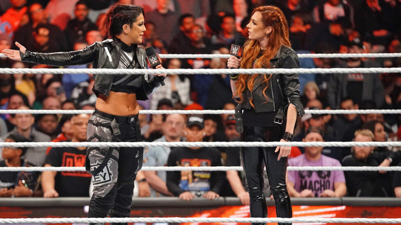 Bayley and Becky Lynch in the ring