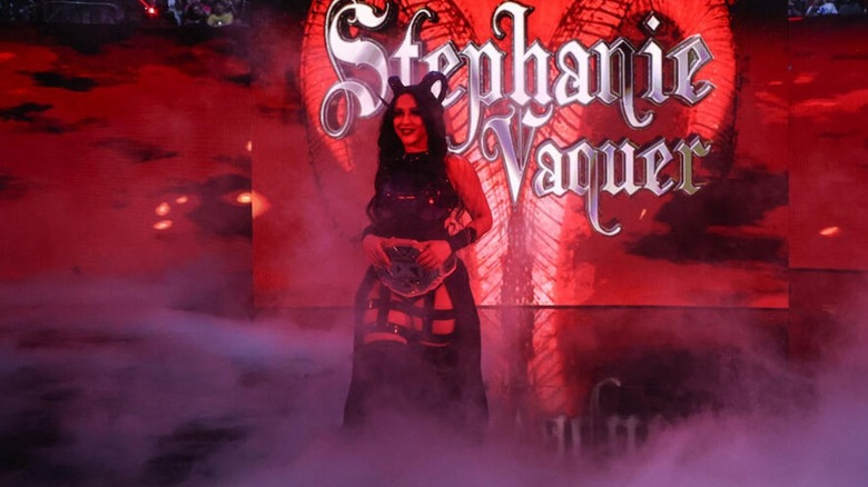 Stephanie Vaquer heads to the ring wearing the NXT Women's Championship before her fatal four-way match at NXT Stand & Deliver.