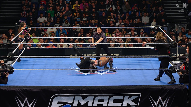 The four women in the ring